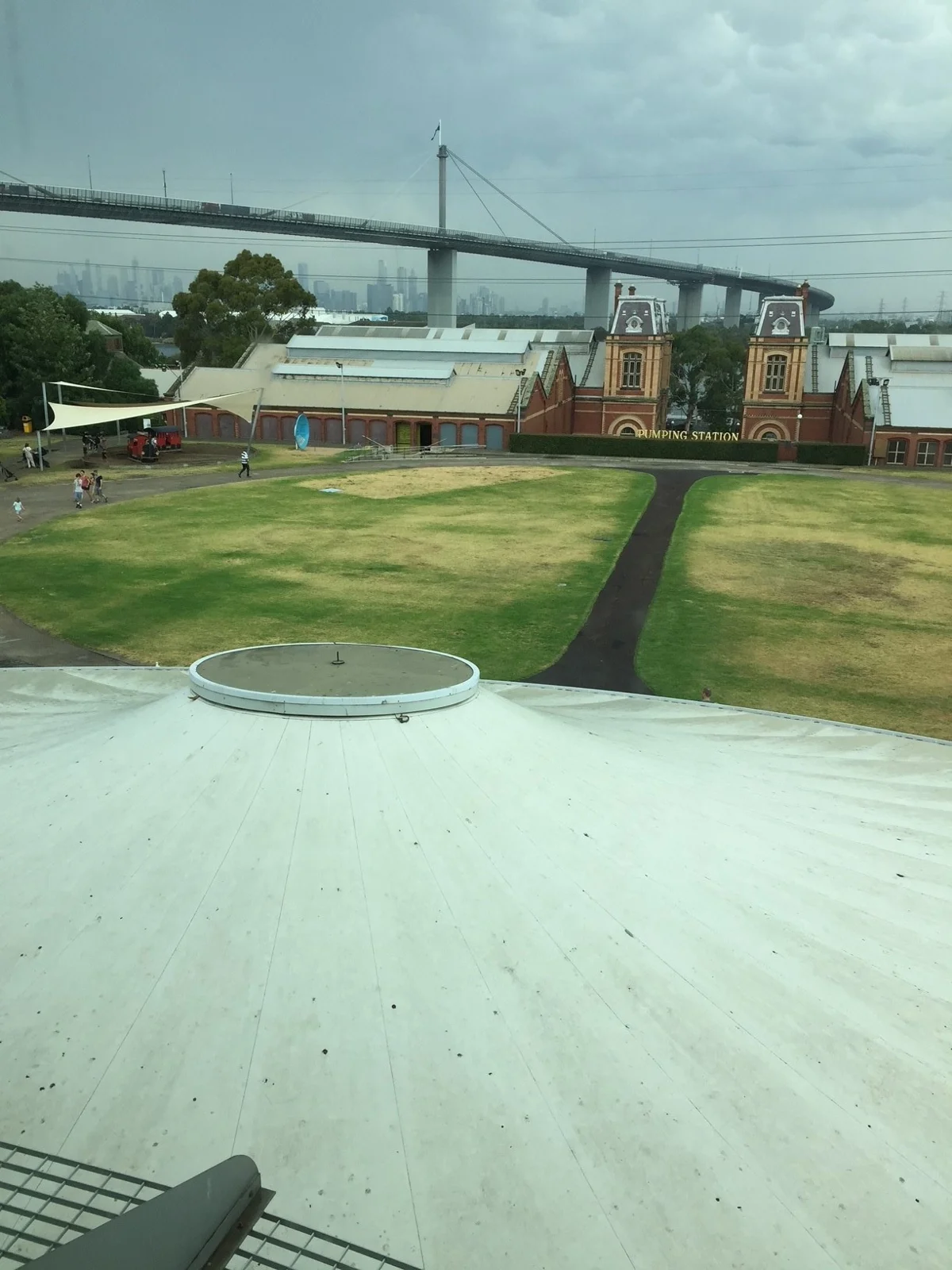 Scienceworks rising main chamber and surrounding infrastructure